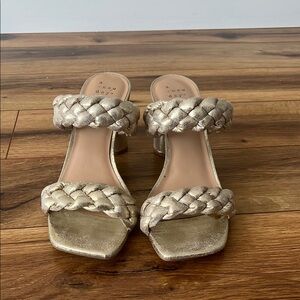Gold Braided Women's Sandals